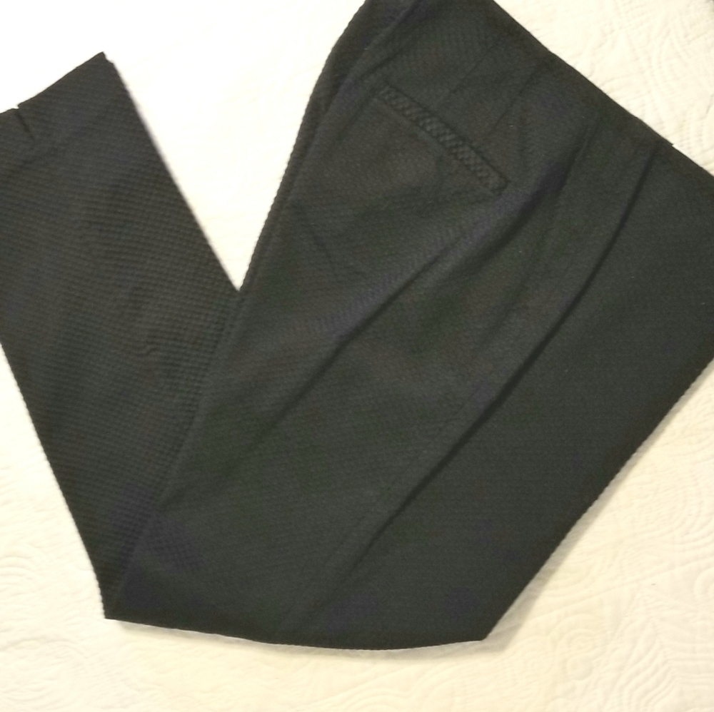 Talbots black textured ankle pants